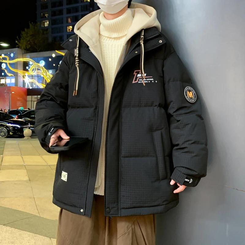 冬季13青少年假两件羽绒服男孩14初中学生15岁大童加厚白鸭绒外套