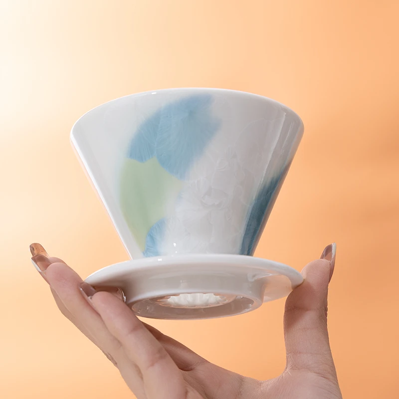 窑变品味v60滤杯 陶瓷手冲咖啡漏斗美式过滤器滴漏式咖啡器具