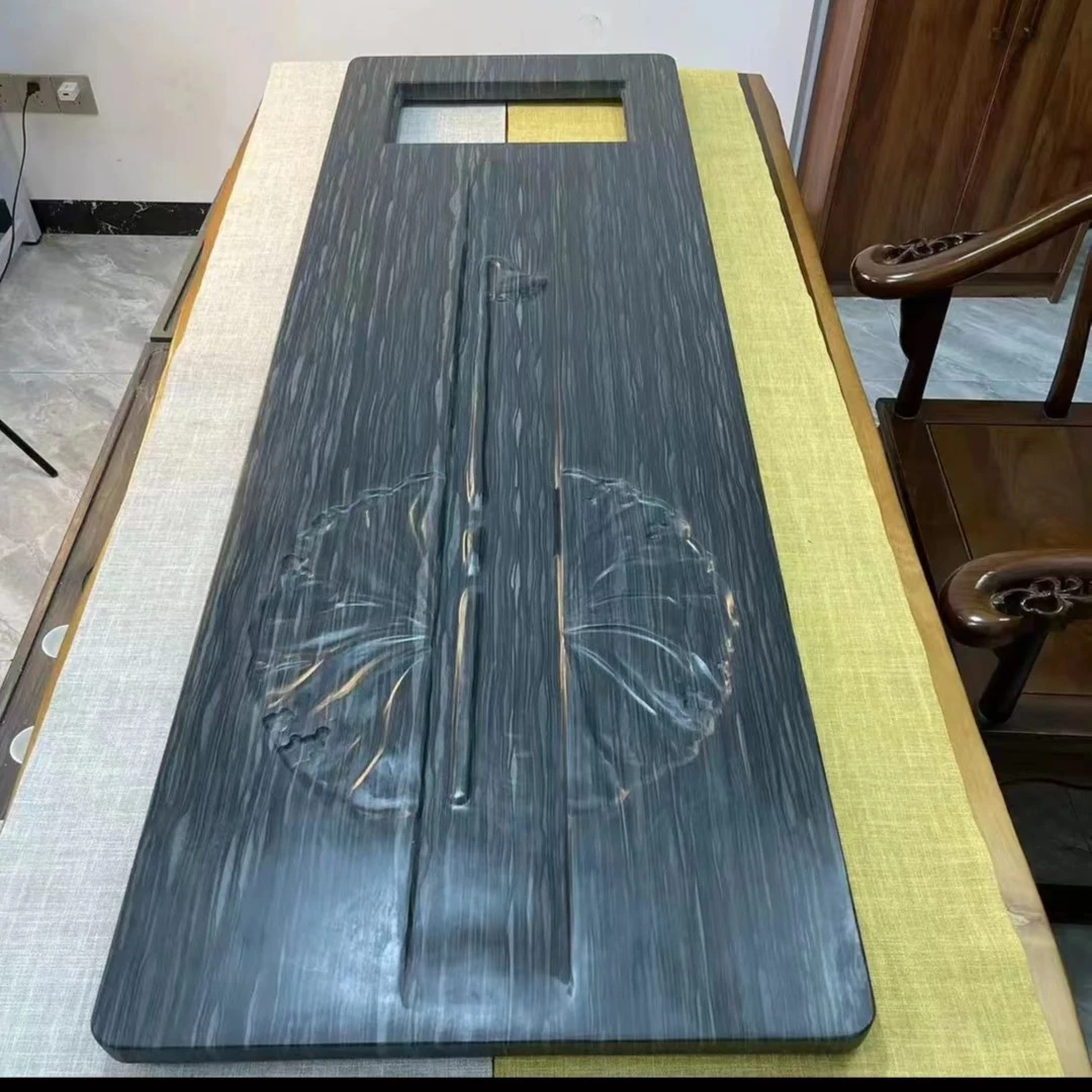 天然石茶盘办公家用带烧水壶一体大尺寸特大号简约睡莲款特价啦