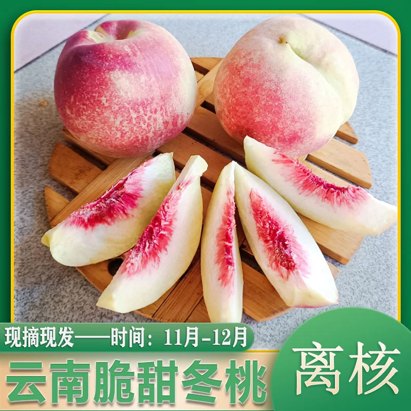 云南大理新鲜脆甜冬桃离核 大果现摘现发毛桃雪桃血桃水蜜桃桃子