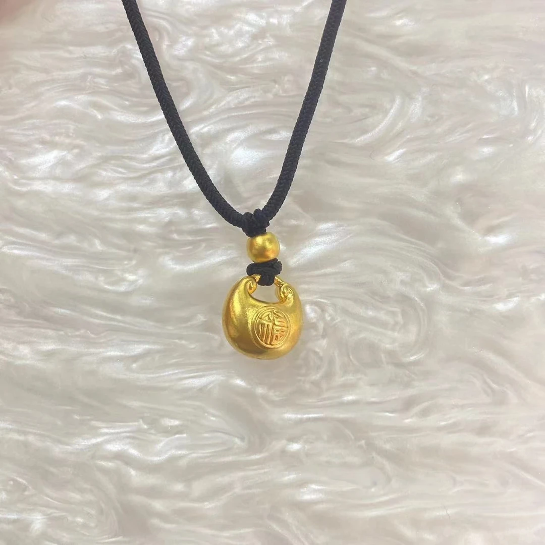 【云伴珠宝】足金999胖福编织绳项链BH0046
