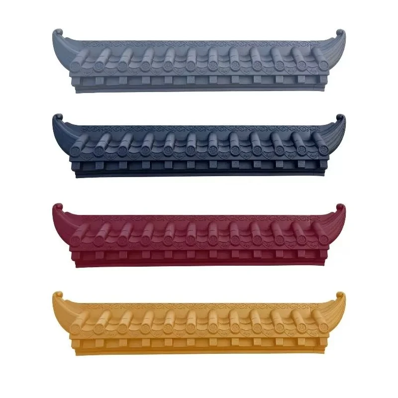 小号免架子仿古瓦新中式一体塑料墙饰挂饰玄关壁饰立体徽派屋檐瓦