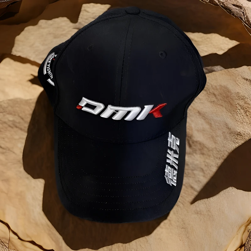 德米克钓鱼帽防晒户外运动男款男士儿童女款休闲透气黑色速干中性