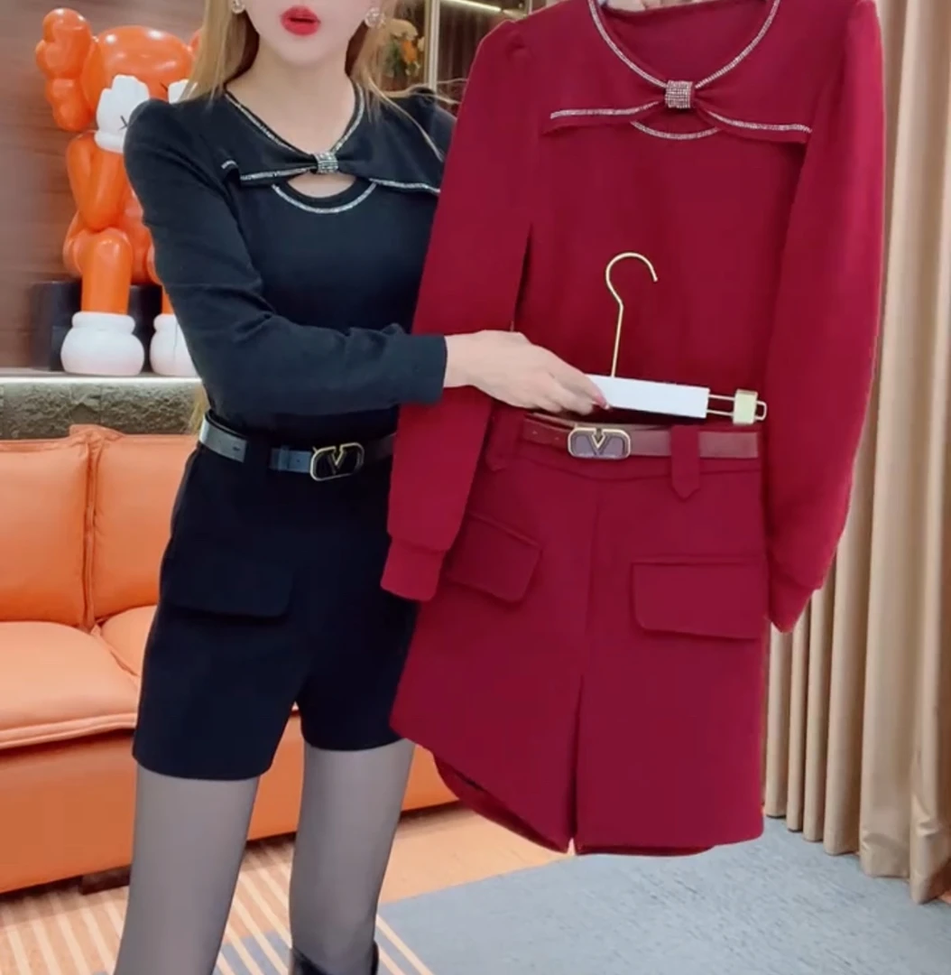 超好看假两件重工领显瘦小衫【实物微色差】