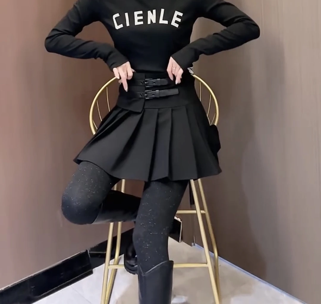 洋气减龄双皮条百褶裙【好物推荐】