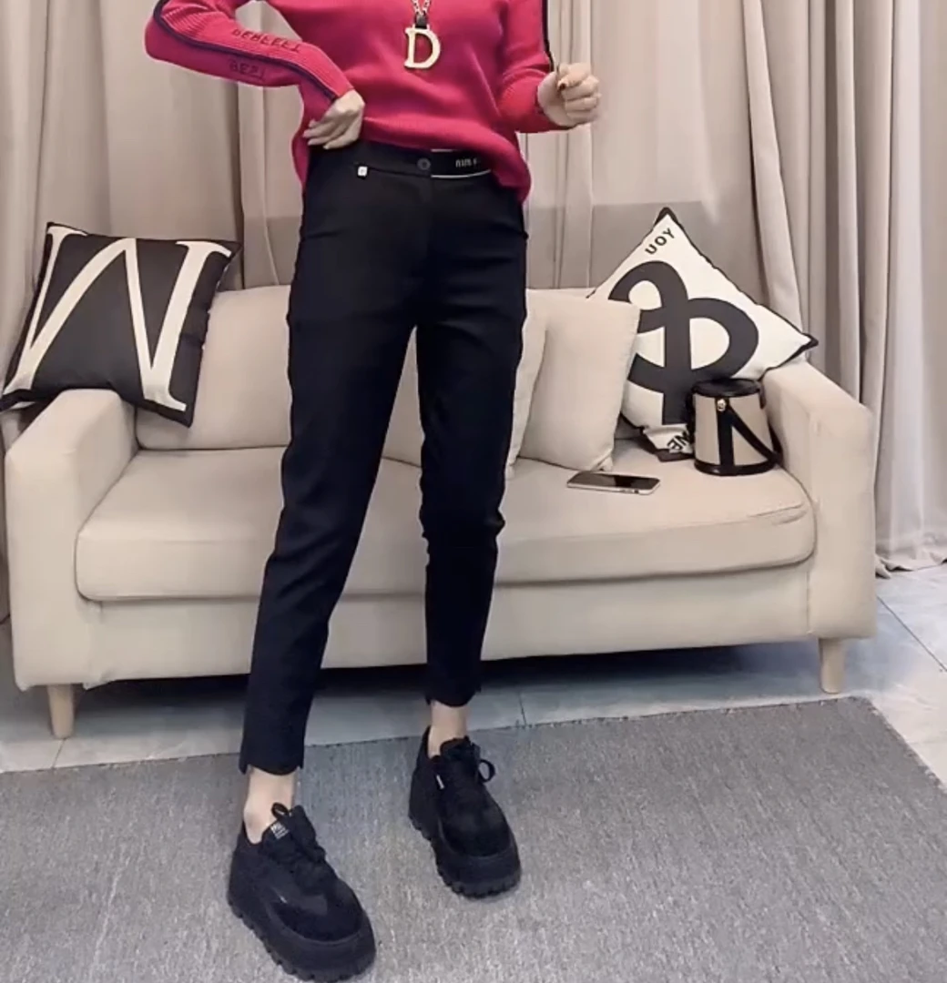 洋气显瘦弹力腰小西裤【好物推荐】