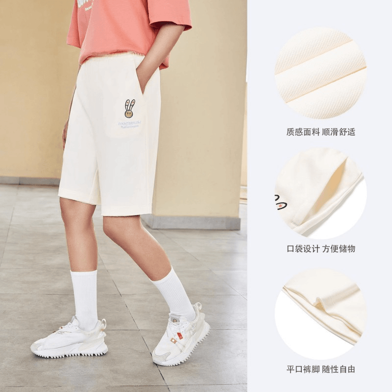 李宁短裤女夏季新款CF溯印花透气宽松时尚休闲运动五分裤休闲裤女