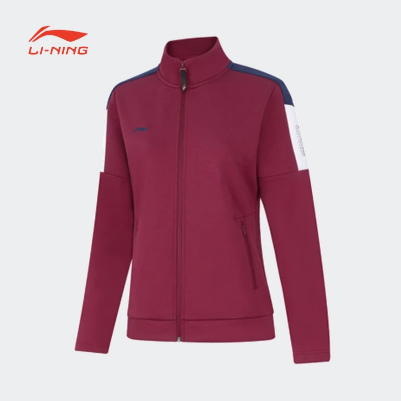 (直播）李宁秋季女款卫衣系列时尚舒适休闲开衫无帽上衣AWDTA04
