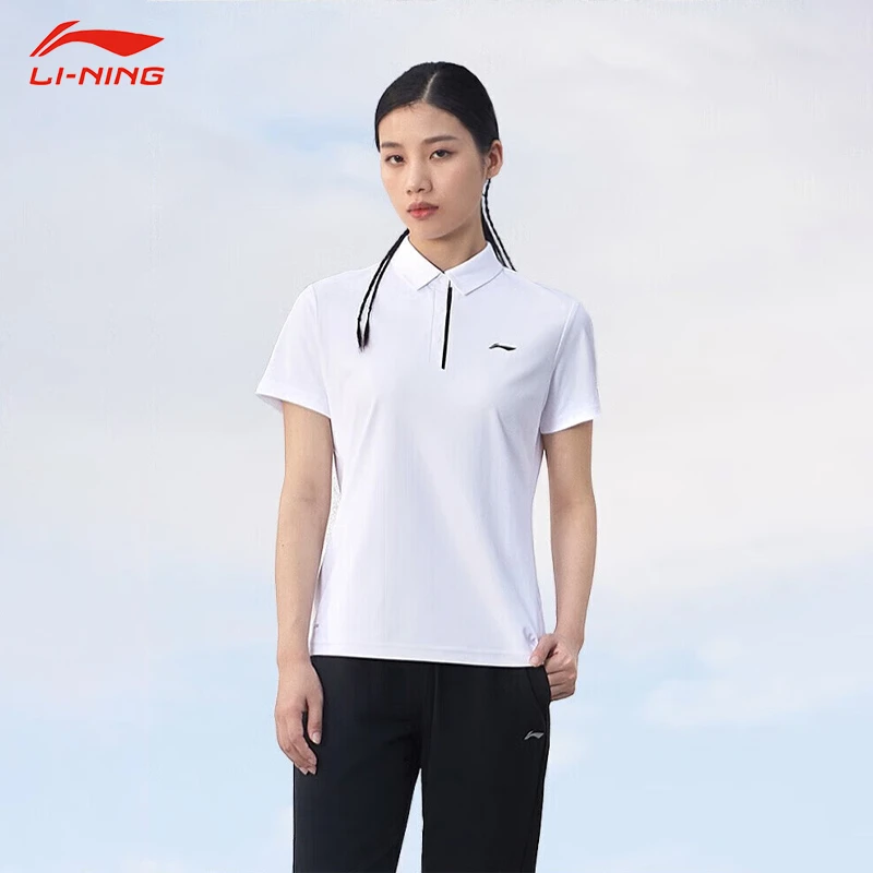 (直播）李宁夏季健身系列POLO衫商务时尚翻领速干短袖女APLT082