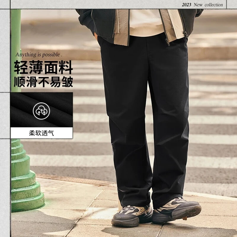 (直播）LI-NING/李宁休闲长裤秋冬款男子工装裤直筒运动裤AKXT789