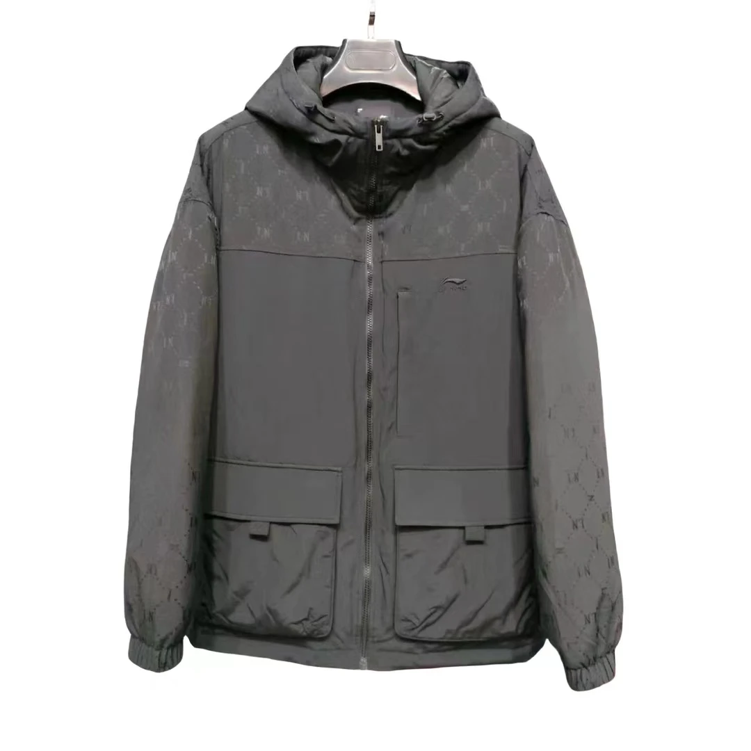 【直播专享】李宁 运动潮流宽松保暖鸭绒连帽短羽绒服A521