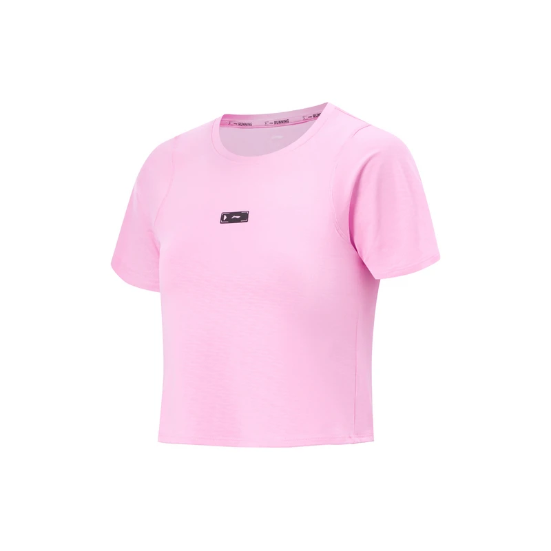 《直播》李宁短袖T恤女夏跑步运动系列透气舒适圆领短袖T恤ATSU574