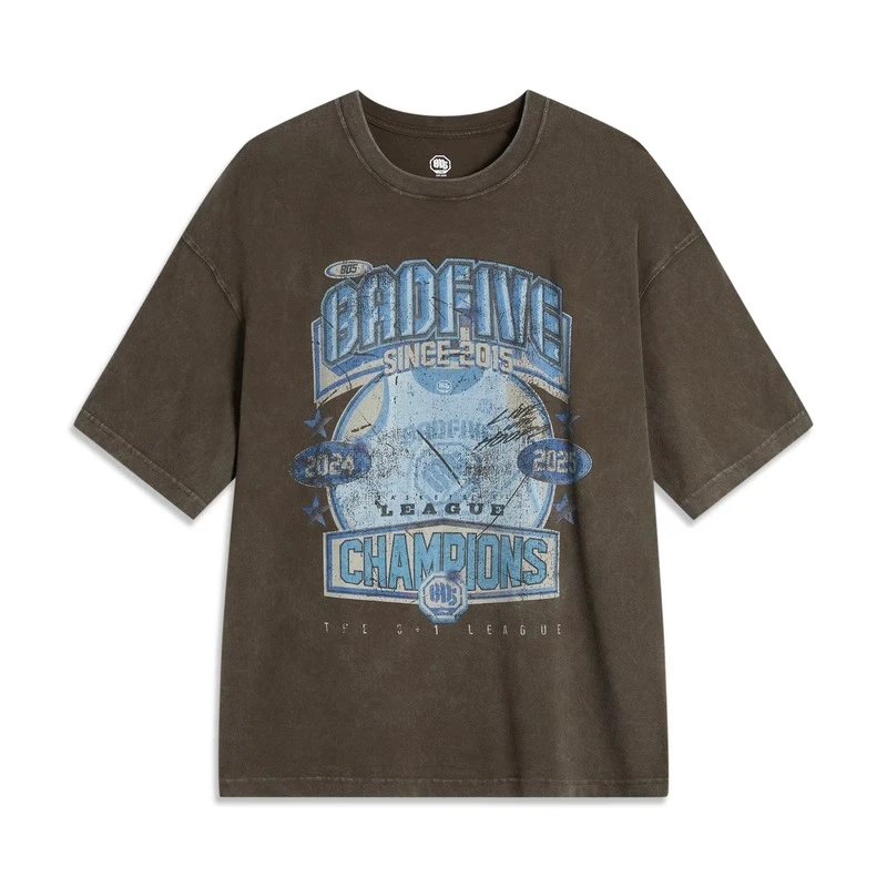 《B品以直播展示为主》李宁男子运动短袖2024反伍休闲文化衫AHSU595