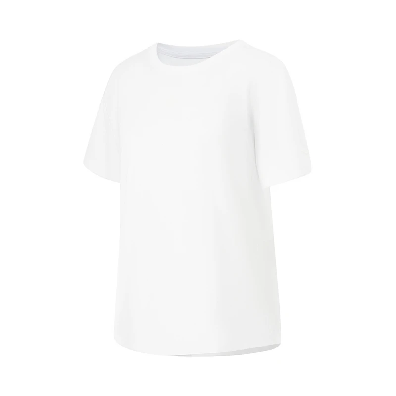 《直播》李宁短袖T恤女春季健身系列透气简约宽松短袖T恤ATSU536