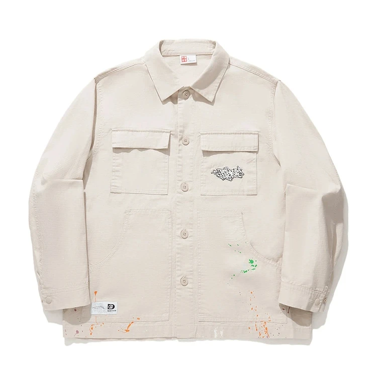 中国李宁男子滑板涂鸦运时尚户外穿搭潮流动休闲夹克外套AFDU299