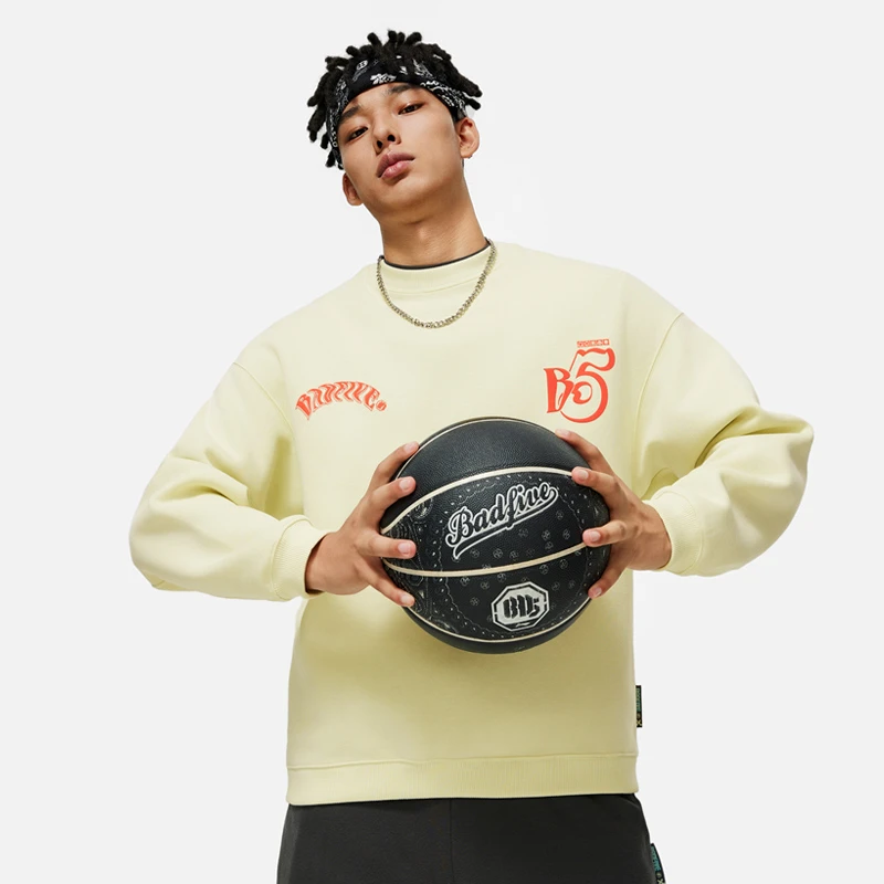 《直播》李宁新款反伍BADFIVE男子运动宽松舒适百搭套头卫衣AWDU091