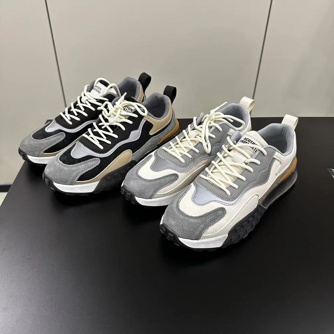 【问问爸男装】冬季新款透气休闲厚底增高老爹鞋84112505