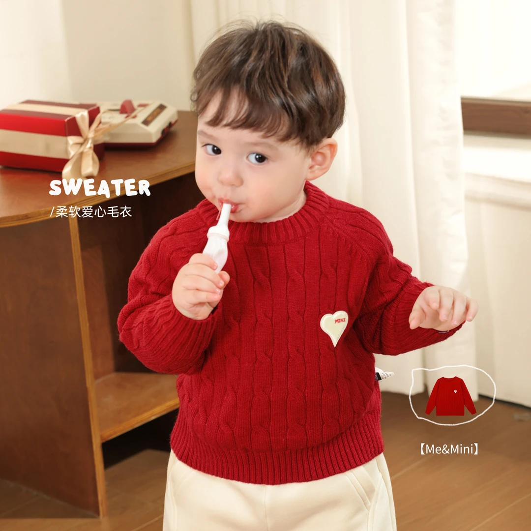 小O爸男婴童【Me&mini】宝宝加厚保暖亲子毛衫儿童毛衣DLD317256