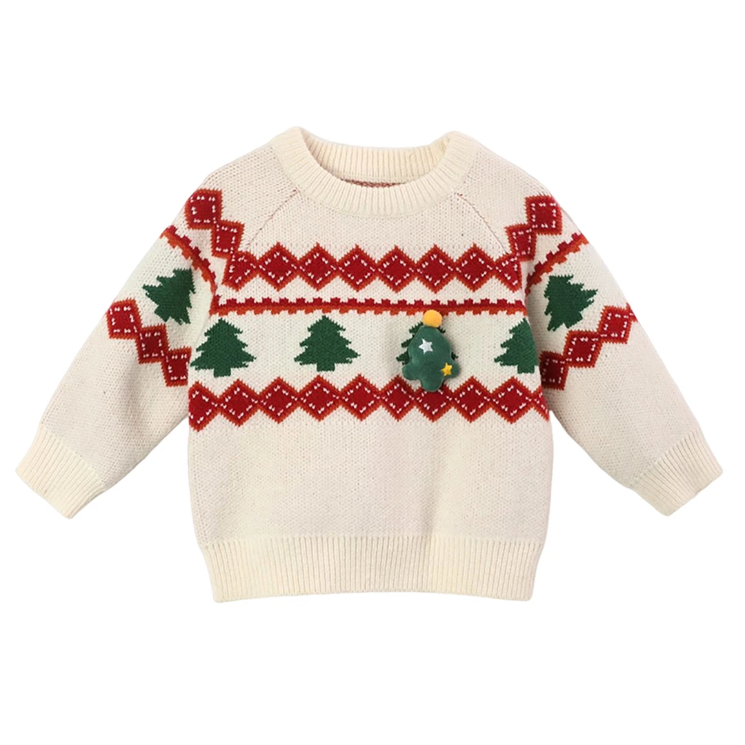 小O爸男婴童【新年专场浮力】宝宝冬季圆领儿童洋气毛衣NYD24266A