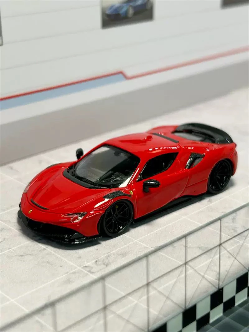 Fine model 1:64 novitec法拉力SF90跃马 硬顶版改装合金汽车模型