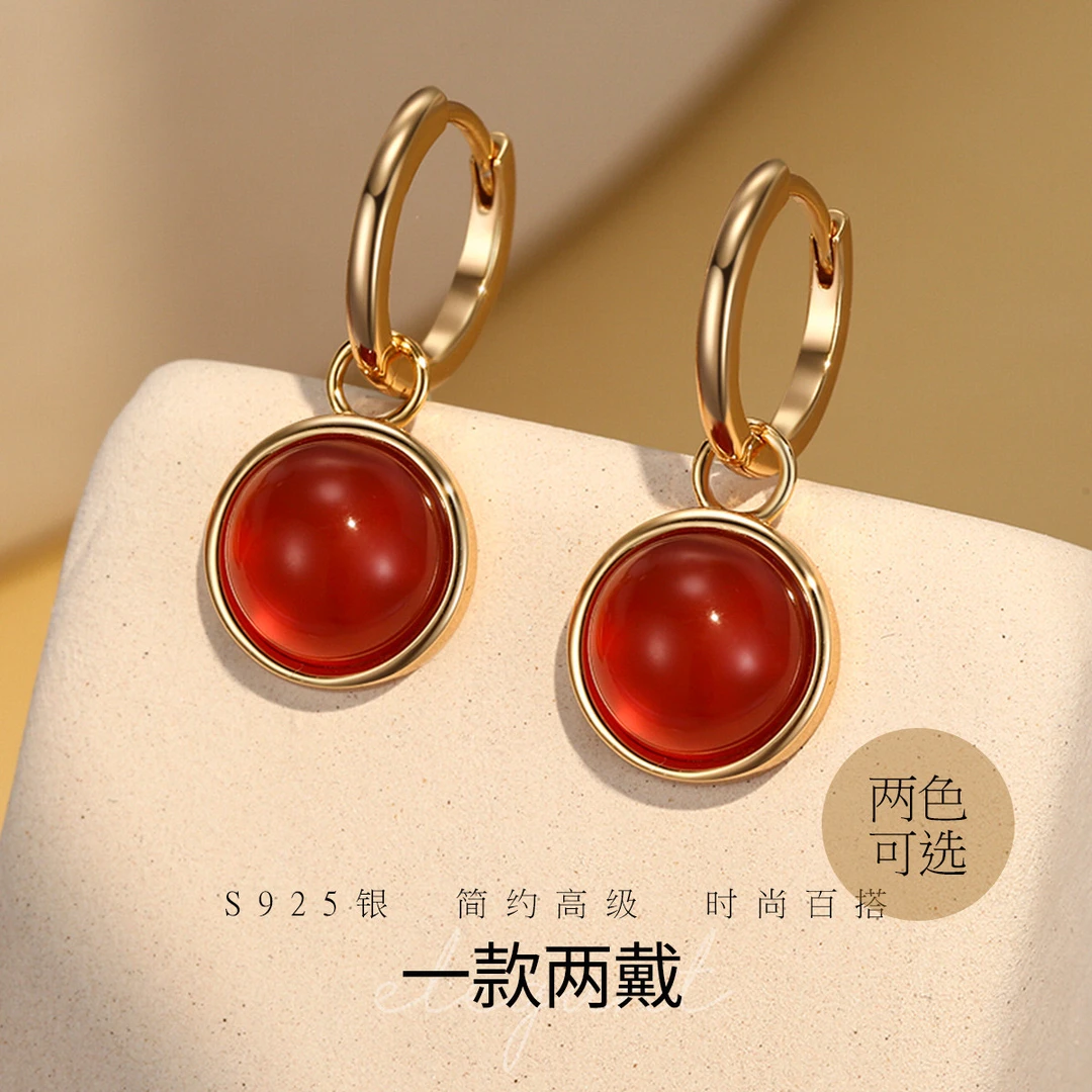 BRI.R/佰色传情 925银耳饰 法式复古轻奢高级感耳扣耳环一款两戴