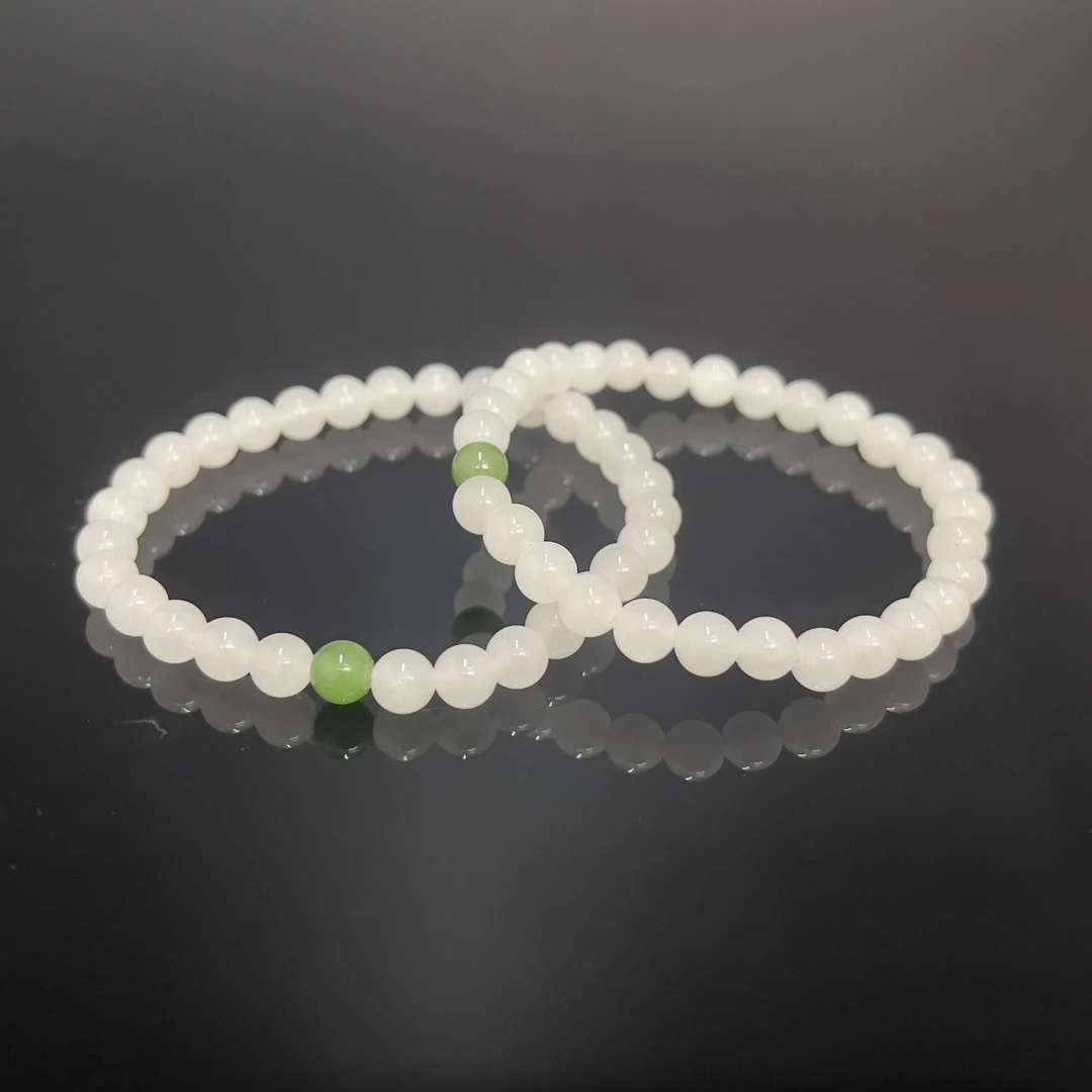 【弘予盛】6mm和田玉白玉手串 【多样性发1件】