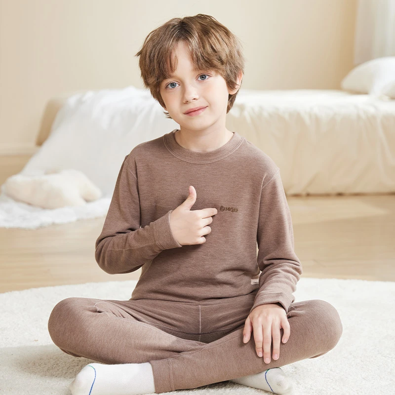 MQD【天丝莱赛尔暖皮】儿童校服神器内衣男女童秋衣加绒暖衣打底裤