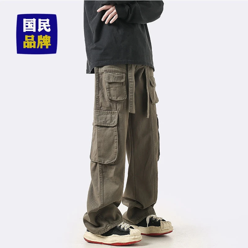 【小扬哥推荐】美式新款工装裤高街男女春秋国潮oversize裤子美式
