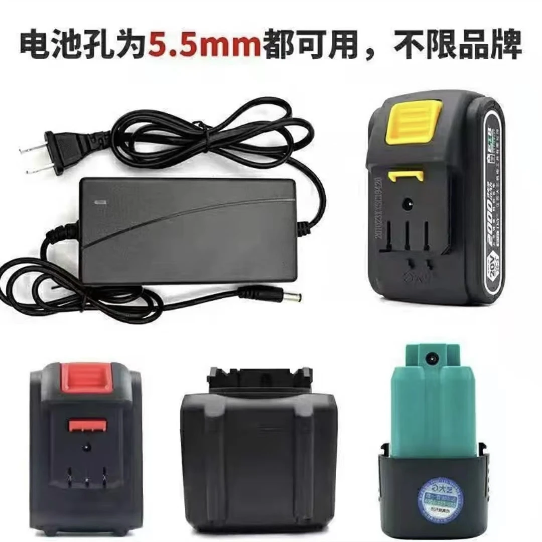 大艺21V智能双头快充通用36V48VF电扳手手电钻角磨机锂电池充电器
