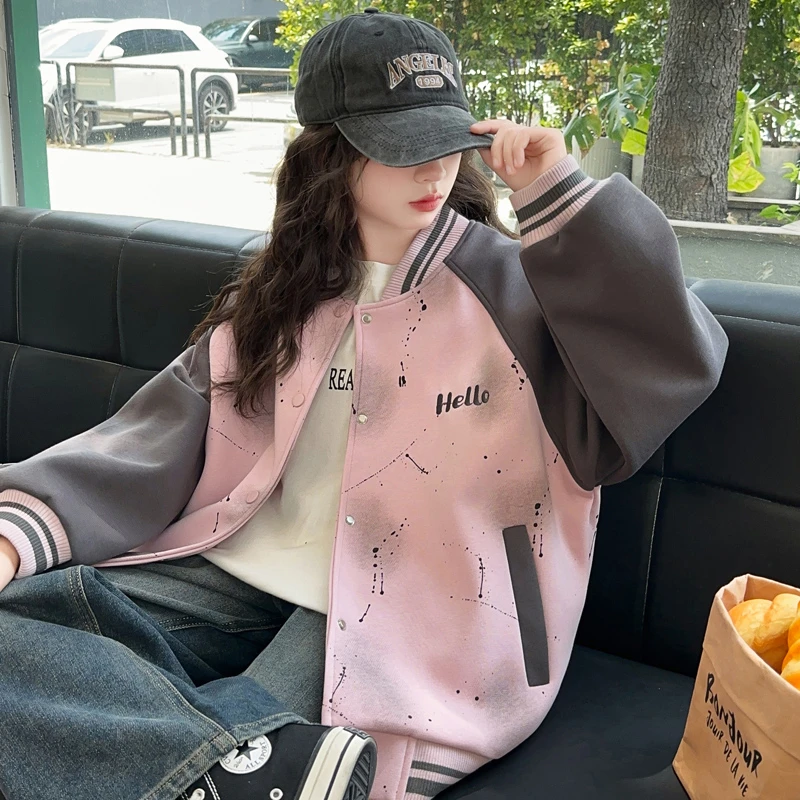 女童棒球服外套春秋款2025新款洋气百搭6-12岁儿童春装学生上衣潮