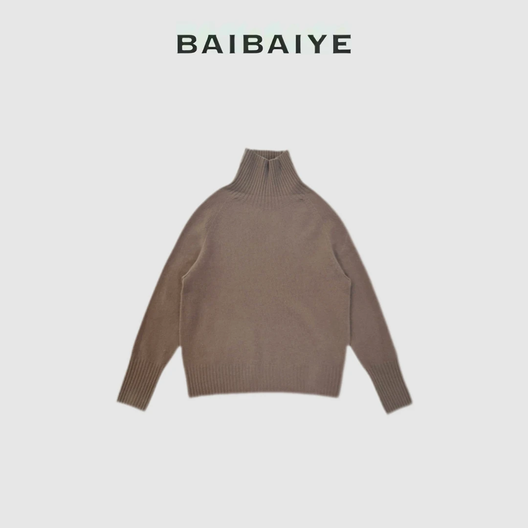 随性懒感的高领廓形毛衣【BAIBAIYE】Z24FM511