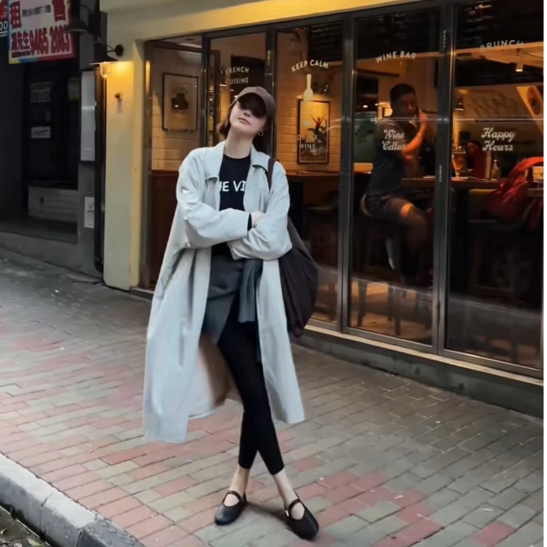 百搭万能廓形风衣中性【BAIBAIYE】Z24FI201