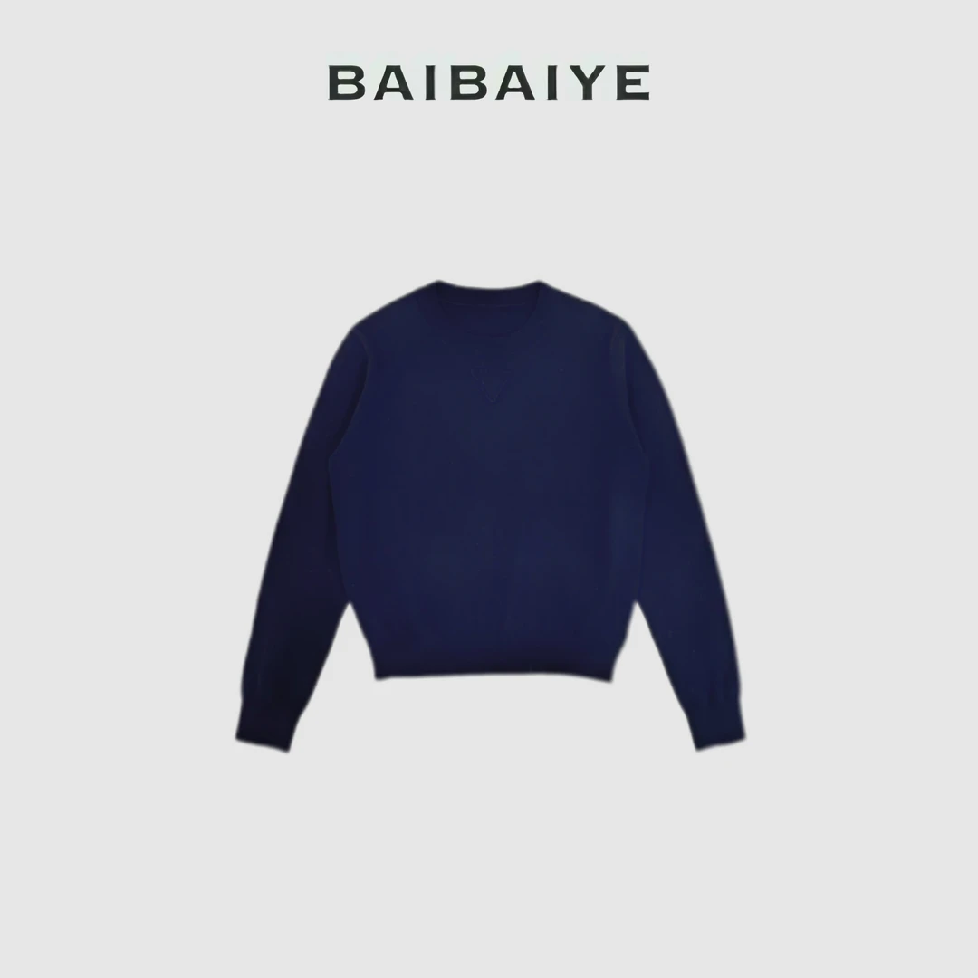 高级精纺加密羊毛套头上衣【BAIBAIYE】Z24FM458