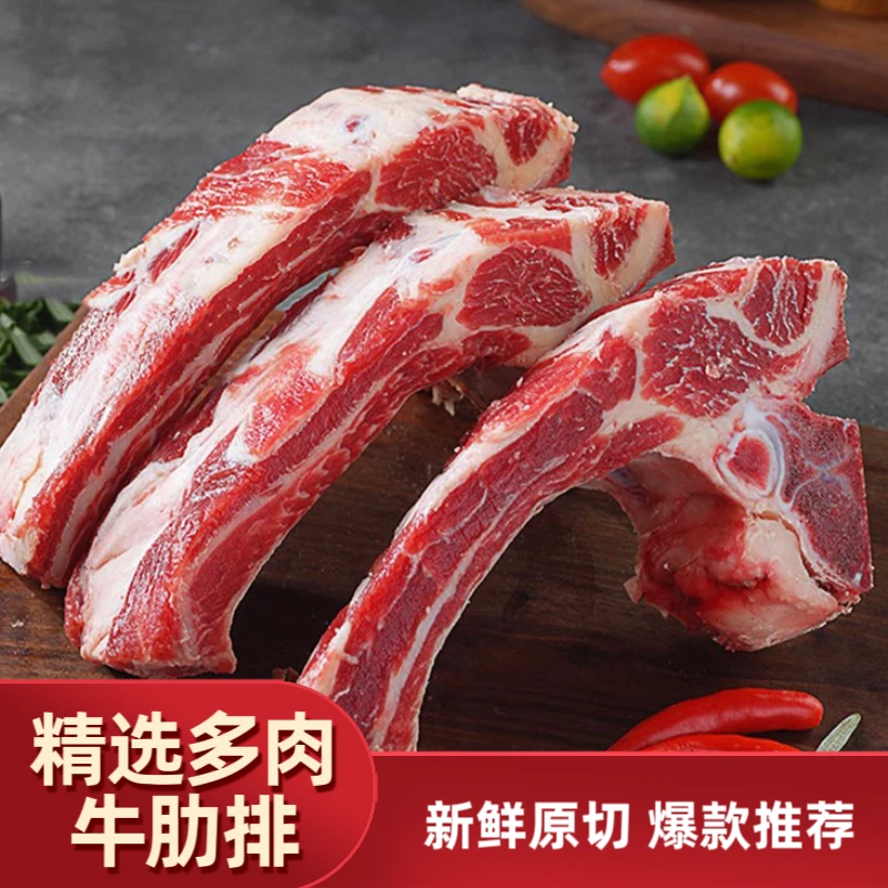 【牛肋排5斤】清真国产鲁西黄牛原切有骨有肉精选顺丰冷链包邮到家5