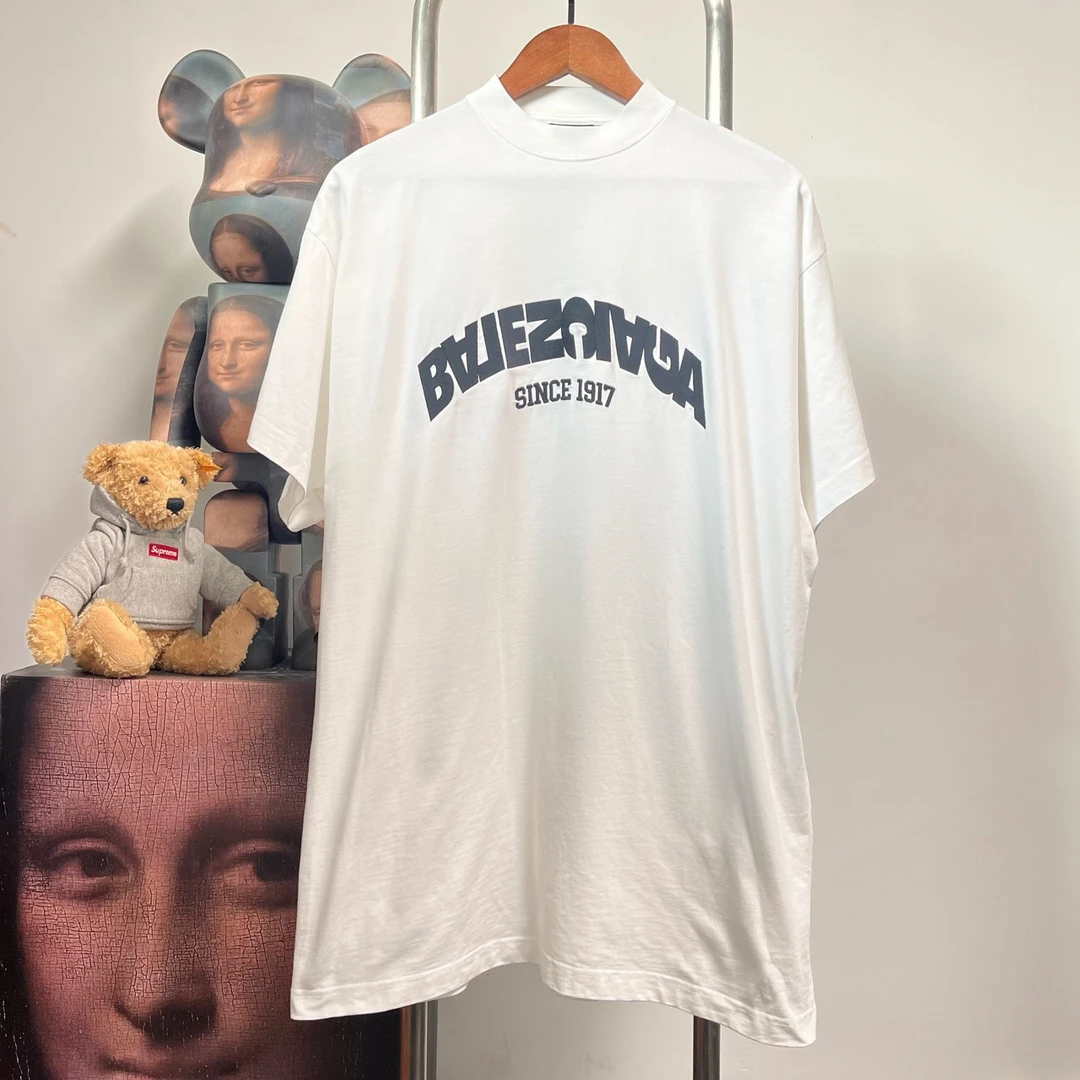 Balenciaga巴黎世家倒logo刺绣短袖 G2514 1码 衣长78 胸围60