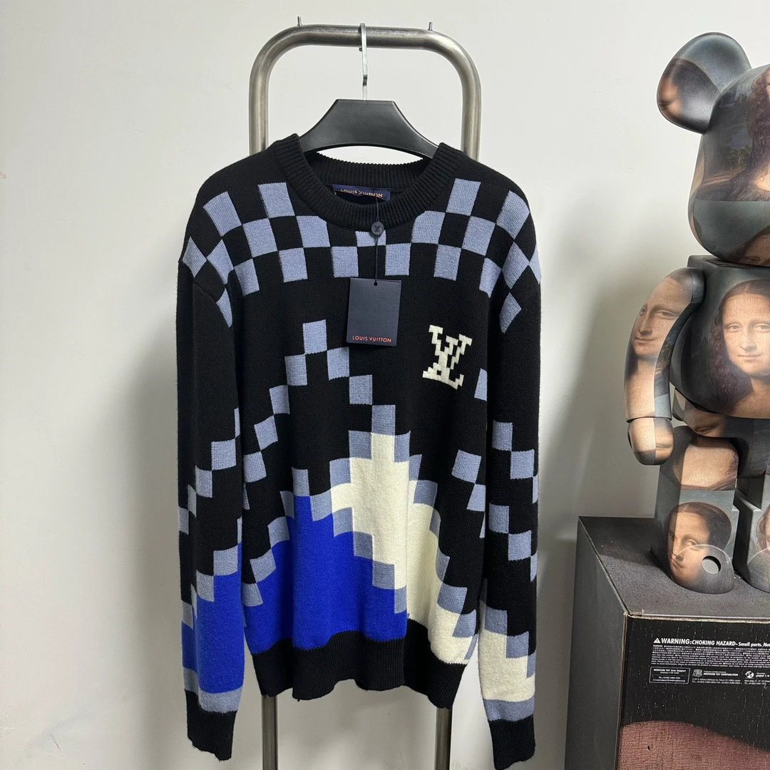 全新带吊 lv马赛克毛衣 L码