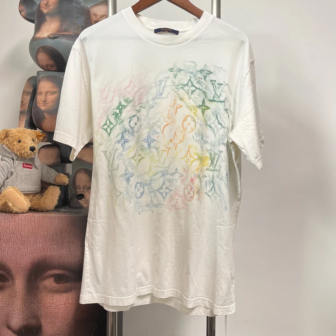 lv蜡笔短袖 G1808 尺码：XL 衣长75 胸围56 99新