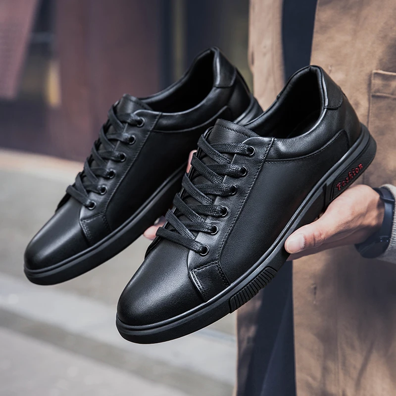 2025手工秋季男士休闲豆豆鞋韩版小皮鞋男百搭透气懒人一脚蹬男鞋