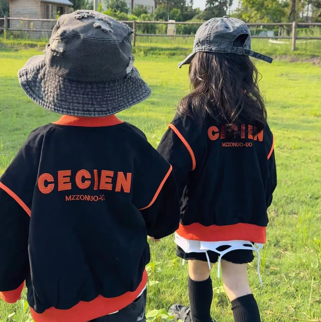 两面穿春秋夹克外套韩版男孩女孩两面穿外套春秋新款棒球服小童
