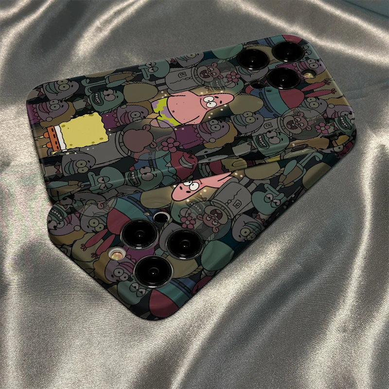 适用苹果15华为荣耀VIVO小米OPPO发光派大星精孔全包菲林手机壳手