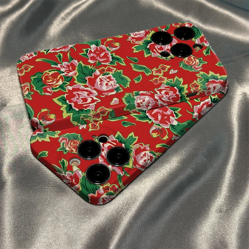 适用苹果14华为oppo荣耀东北大棉袄精孔全包菲林手机壳M女款手机