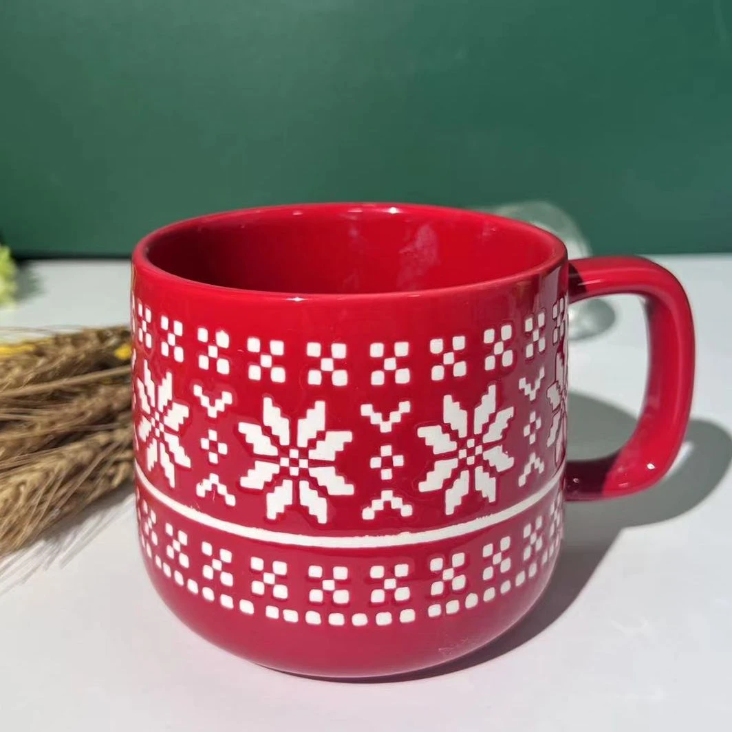 【精选】隔离雪花-大肚杯碗精致好看陶瓷耐用