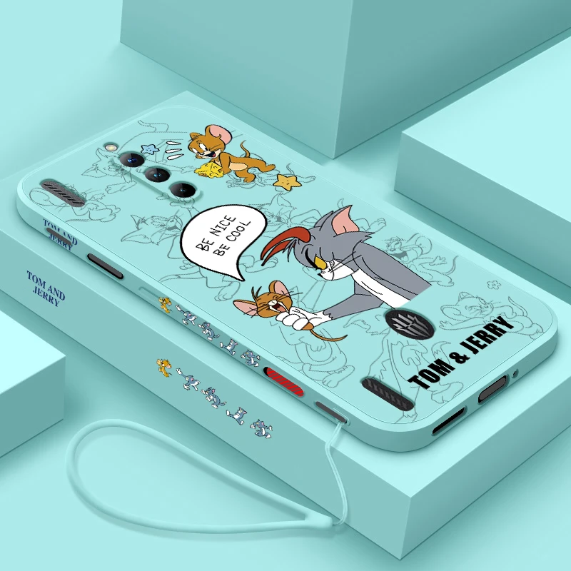 努比亚红魔8pro手机壳新款红魔8pro防摔猫和老鼠8pro十男液态硅胶