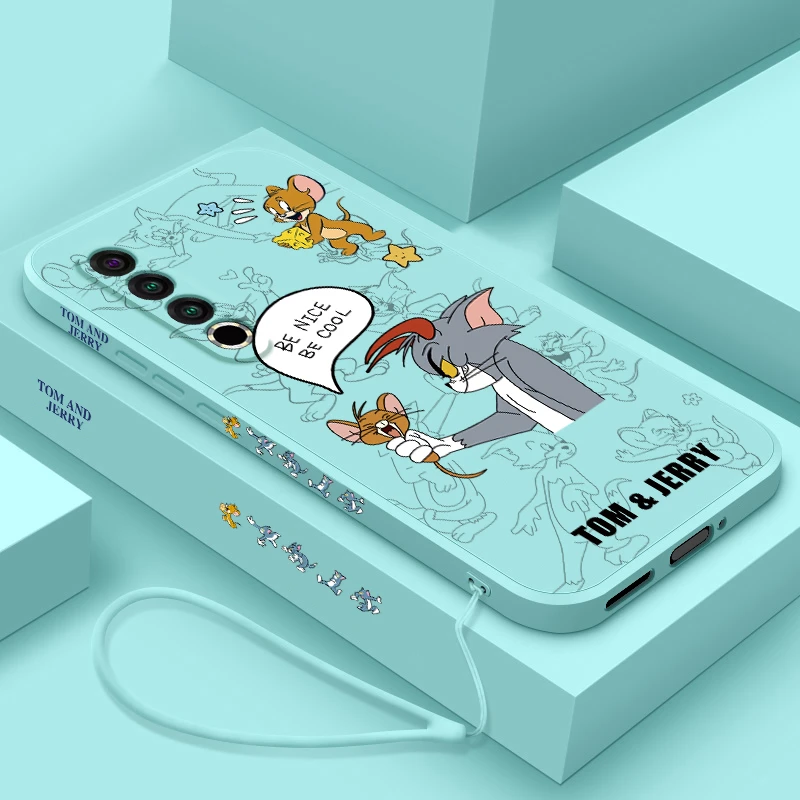 魅族20手机壳新款魅族20pro防摔猫和老鼠MEIZU二十男液态硅胶5G软