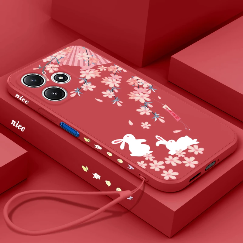 红米12手机壳兔子Redmi12 5G保护125G套23077RABDC小米新款RED十