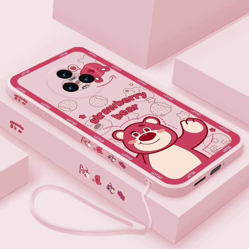 草莓熊荣耀magic5pro手机壳华为荣耀magic5新款全包honor软硅胶PG