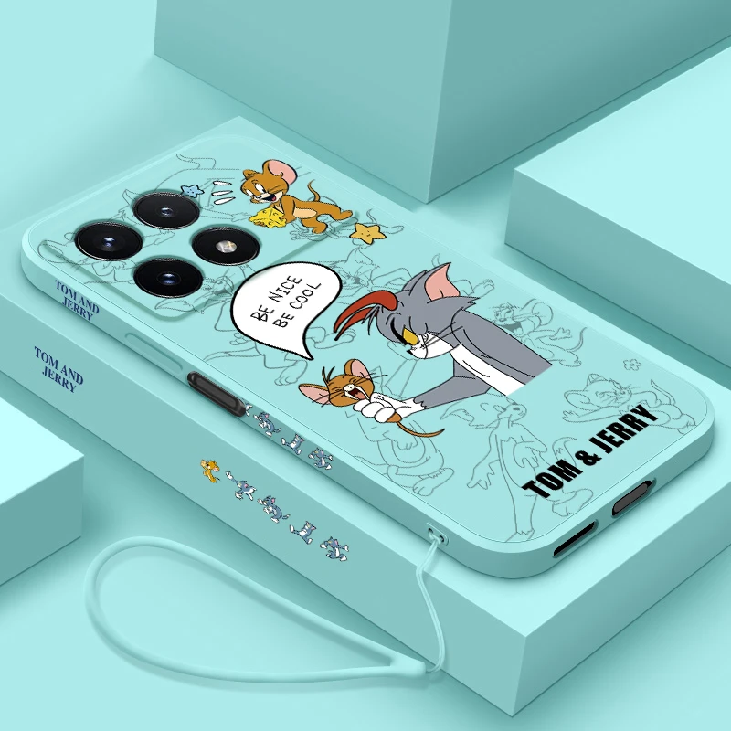 适用红米k70手机壳新款卡通猫和老鼠小米k70pro手机套Redmik70por