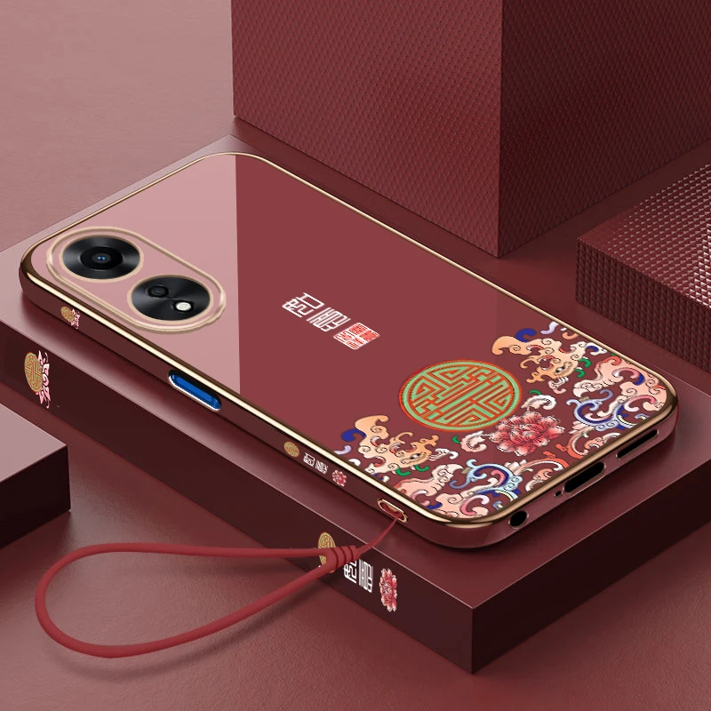 oppoa58x手机壳故宫限量版中国风0PP0简约女新款a58x电镀直边硅胶