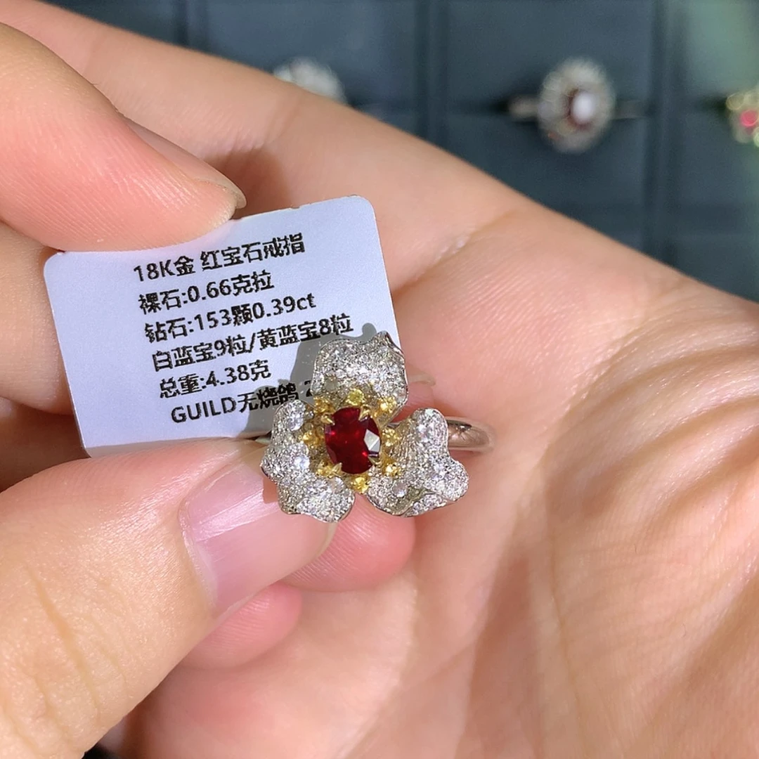 【闪购商品】红宝石戒指18K金镶嵌