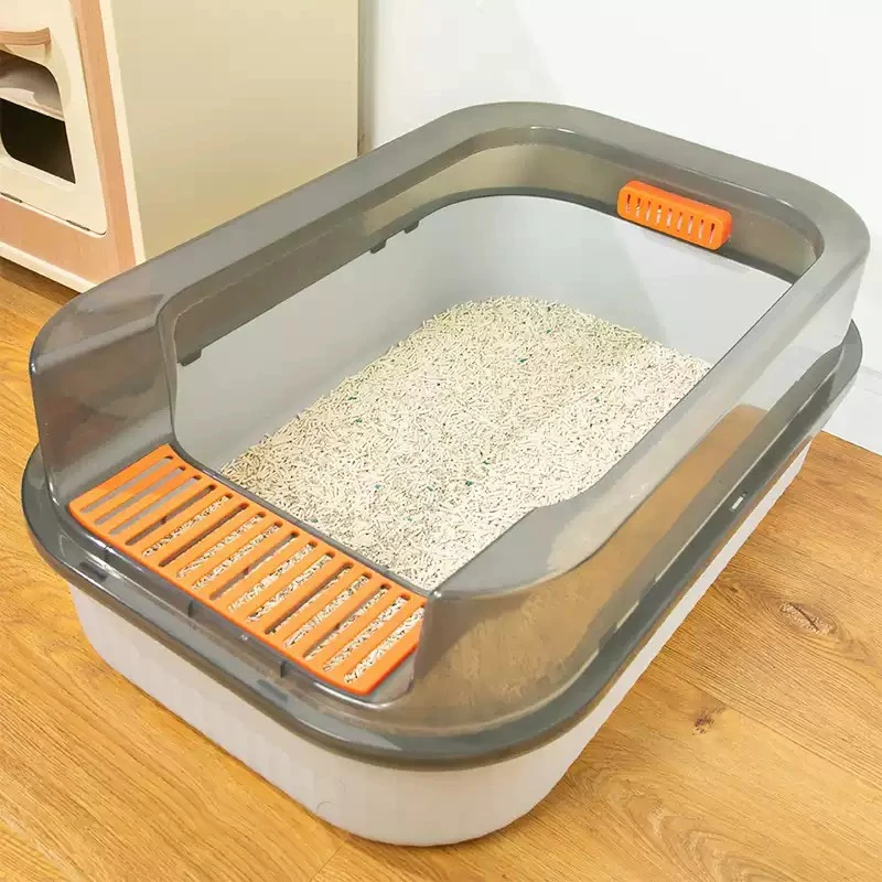 多可特半封闭式猫砂盆高围栏防溅大号猫咪厕所用品